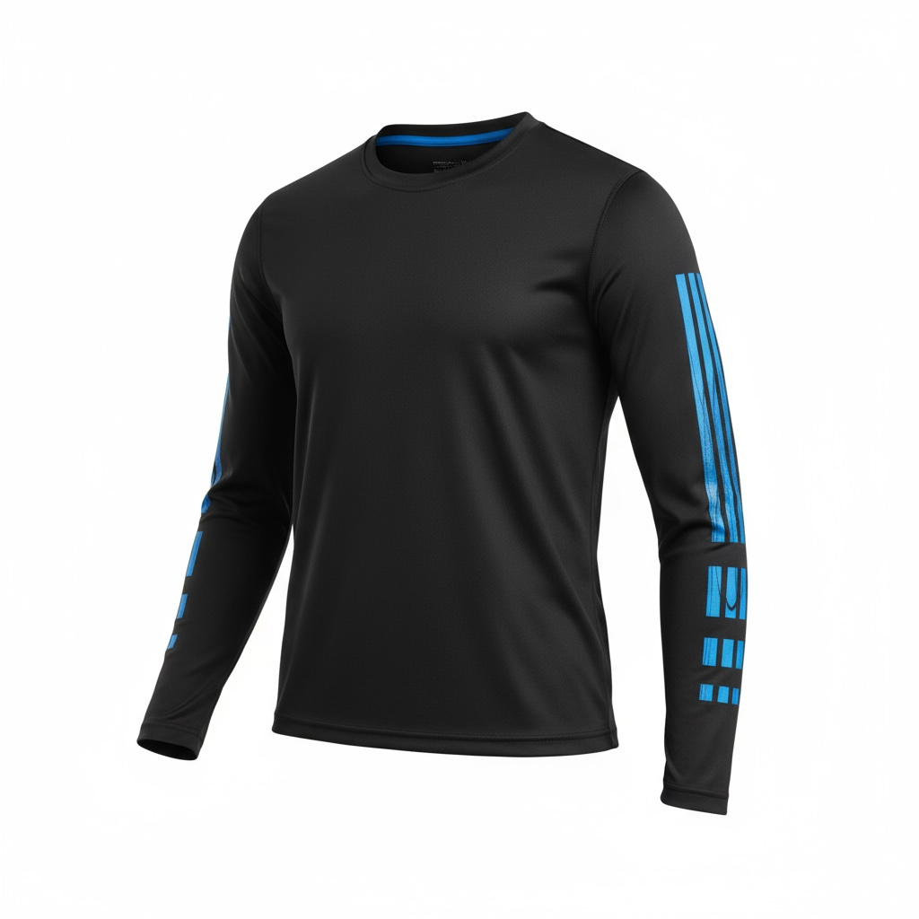 Camisa manga larga para niño adolescente marca ALL IN MOTION– Talla M – Negro