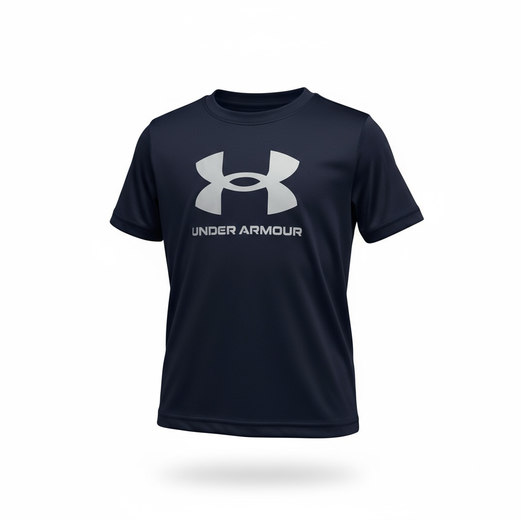 Camisa kids Niño marca Under Armour Talla 5 Años – Azul Marino (Pieza Única)