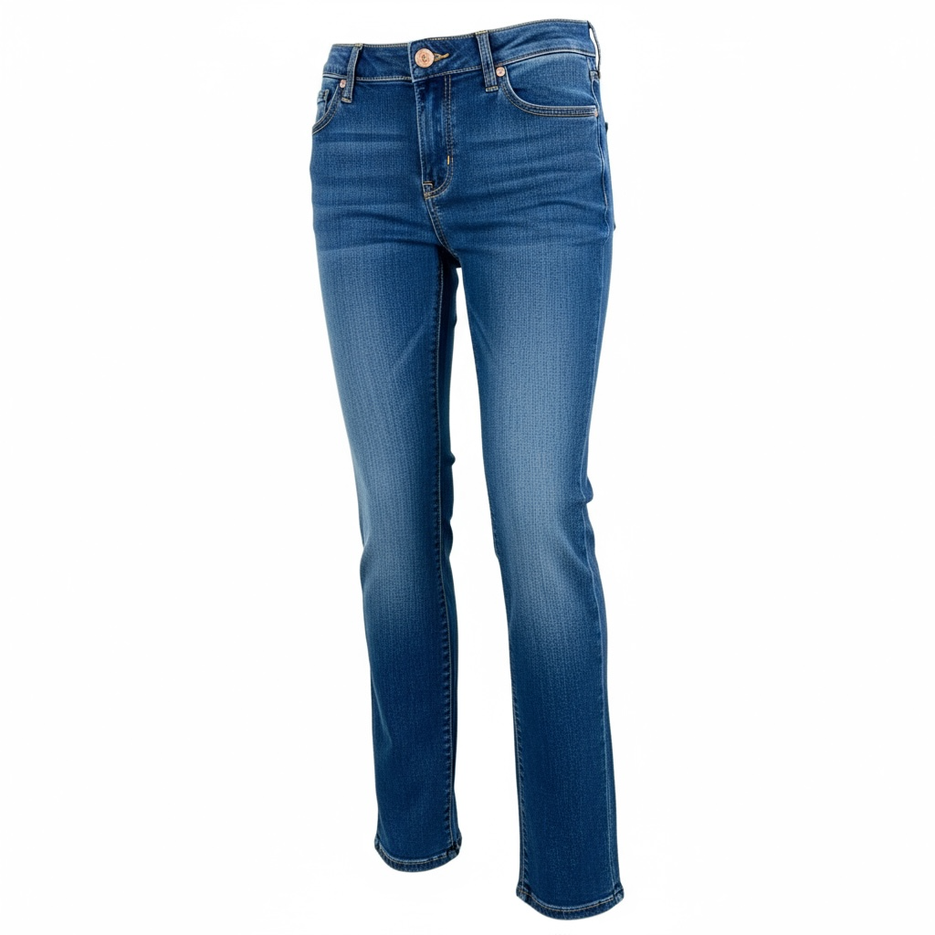 Pantalón de mezclilla para niña talla S marca NO BOUNDARIES– azul clásico