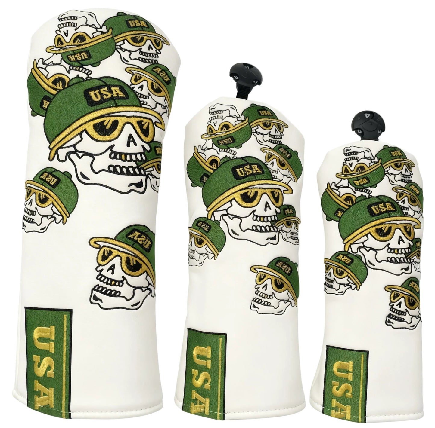 Set de Fundas para Bastones de Golf – Diseño Calavera USA