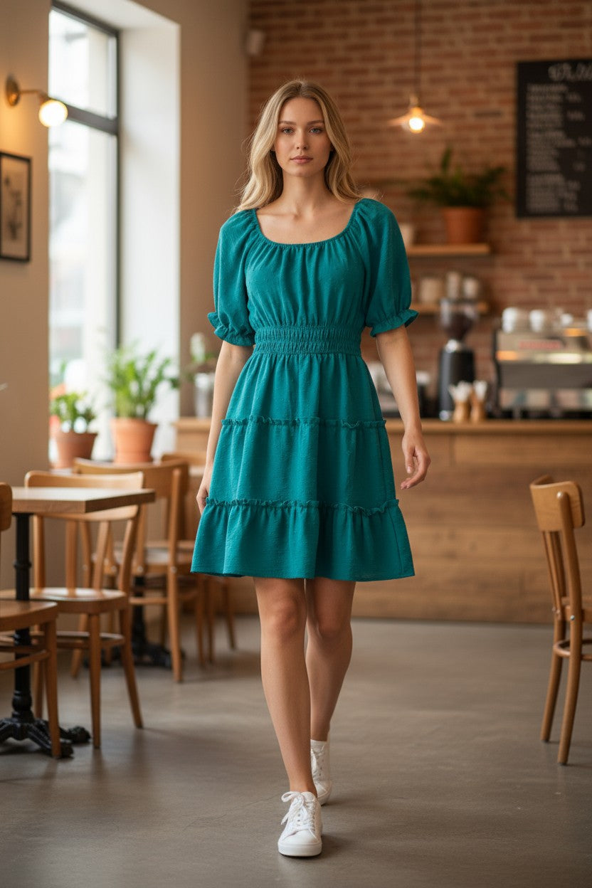 Vestido Verde LOVE SQUARES GIRLS- Talla M (10)