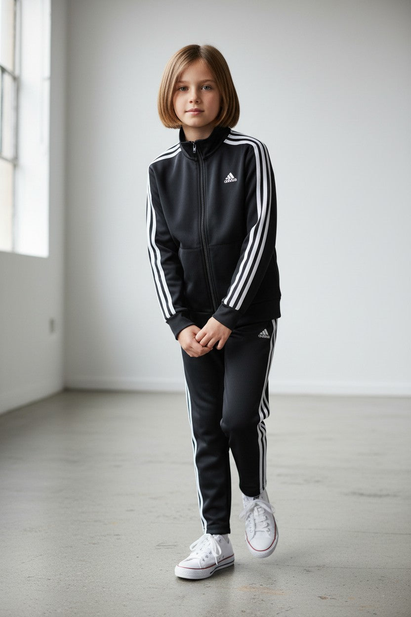 Sudadera Negra para Niña ADIDAS – Talla S (9-10 años)