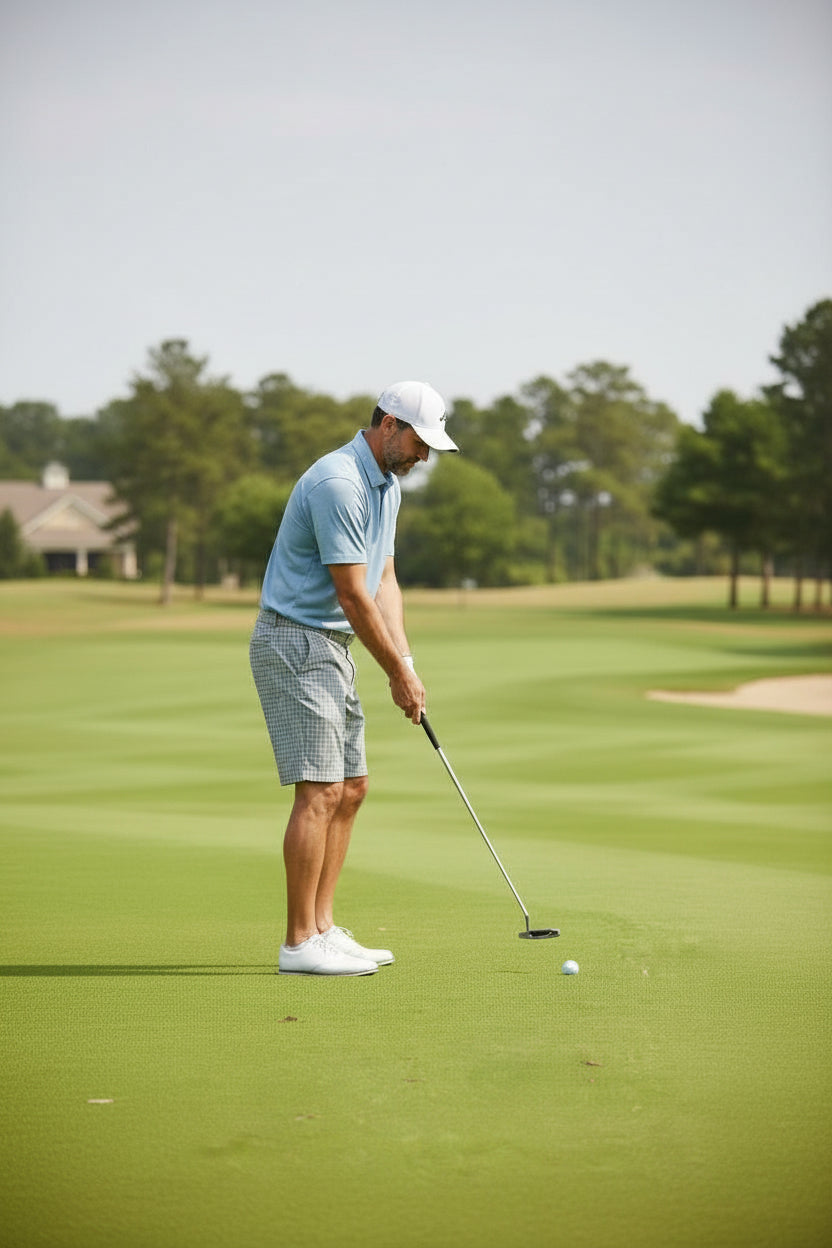 Bermudas para hombre de deporte golf talla 38 blanco y gris a cuadros marca CALLAWAY