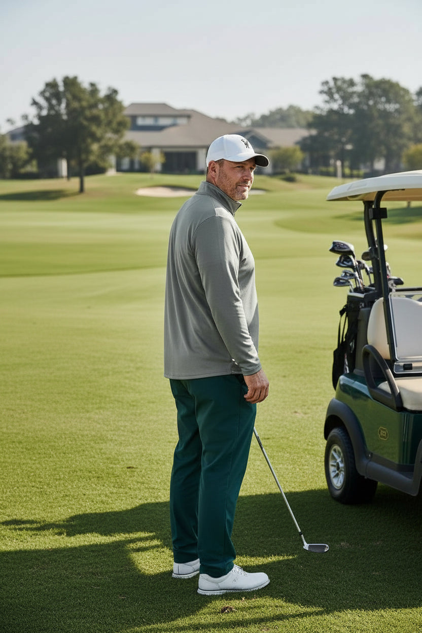 Camisa para hombre Under Armour con manga larga y cierre al cuello – Talla XXL color gris