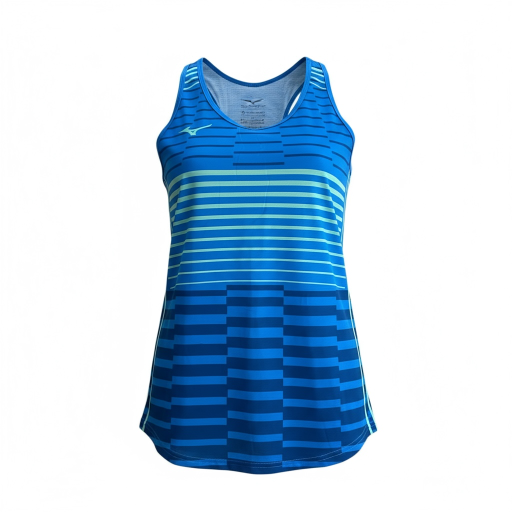 MIZUNO, deportiva, azul, gym, running, secado rápido, pieza única, outlet