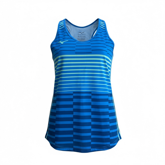 MIZUNO, deportiva, azul, gym, running, secado rápido, pieza única, outlet