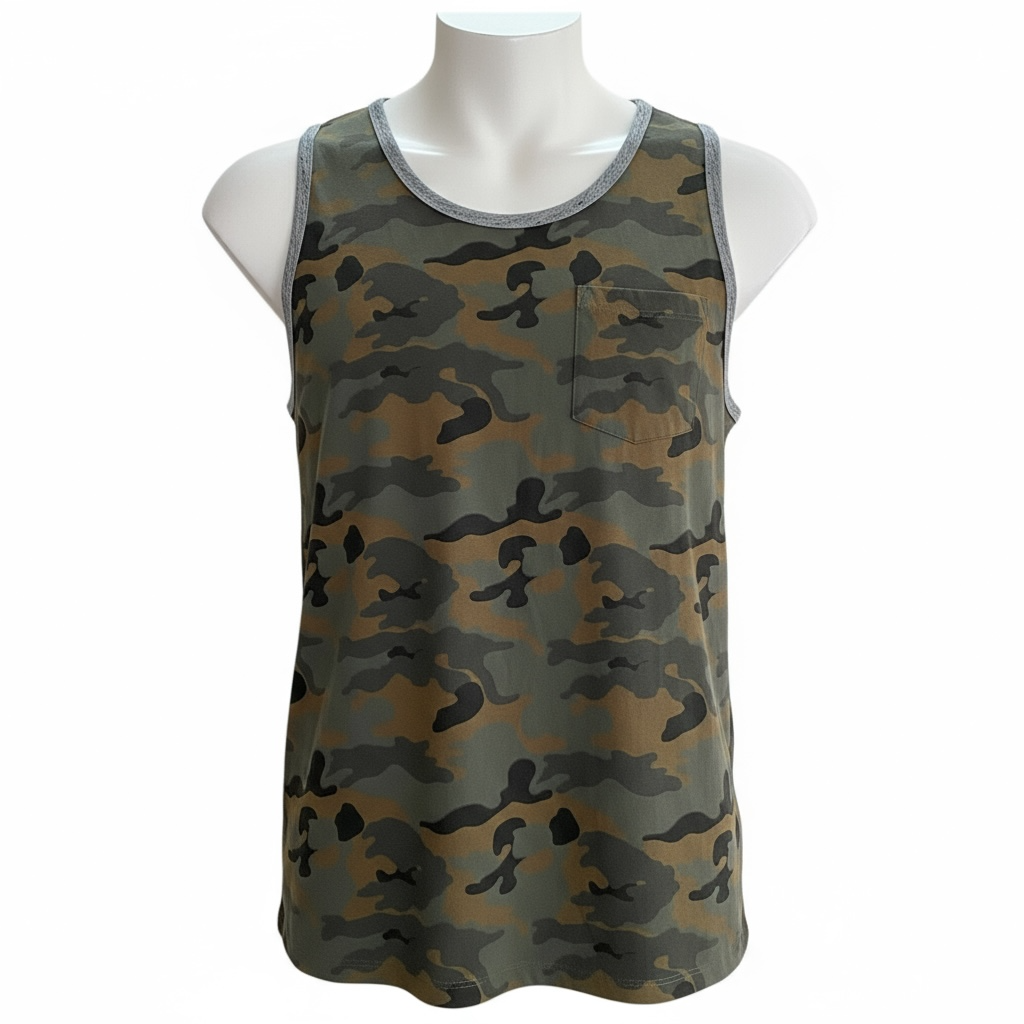 Camisa deportiva sin mangas para hombre marca OLD NAVY — Verde militar — Talla L