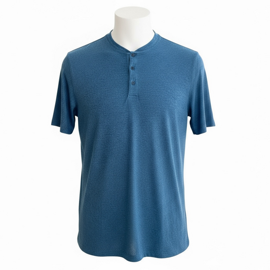 Camisa deportiva para hombre con botones azul talla L marca PRINCE