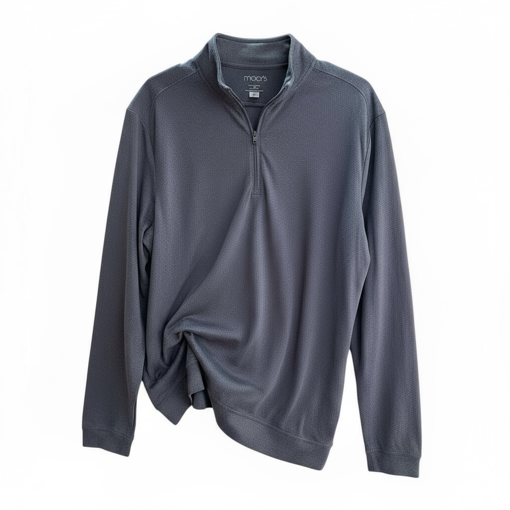 Sudadera deportiva para hombre con cierre al cuello marca JOHNNIE-0– Talla XL color gris obscuro