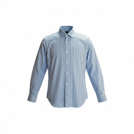 Camisa Formal Azul a Rayas BANANA REPUBLIC – Talla M (Caballero)