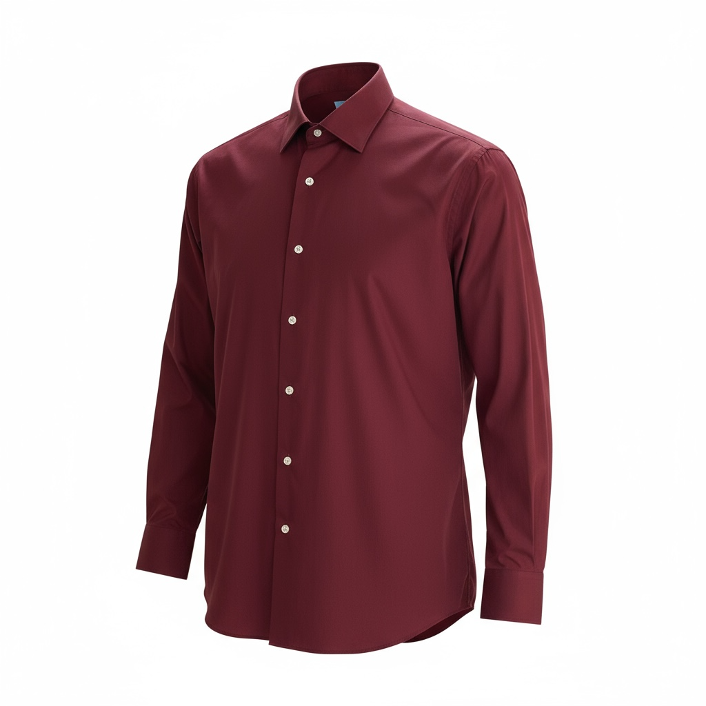 Camisa Formal Burdeos CROFT SE BARROW – Talla L (Caballero)