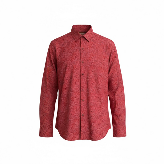 Camisa formal para hombre color rojo talla L marca CONSEQUENCE