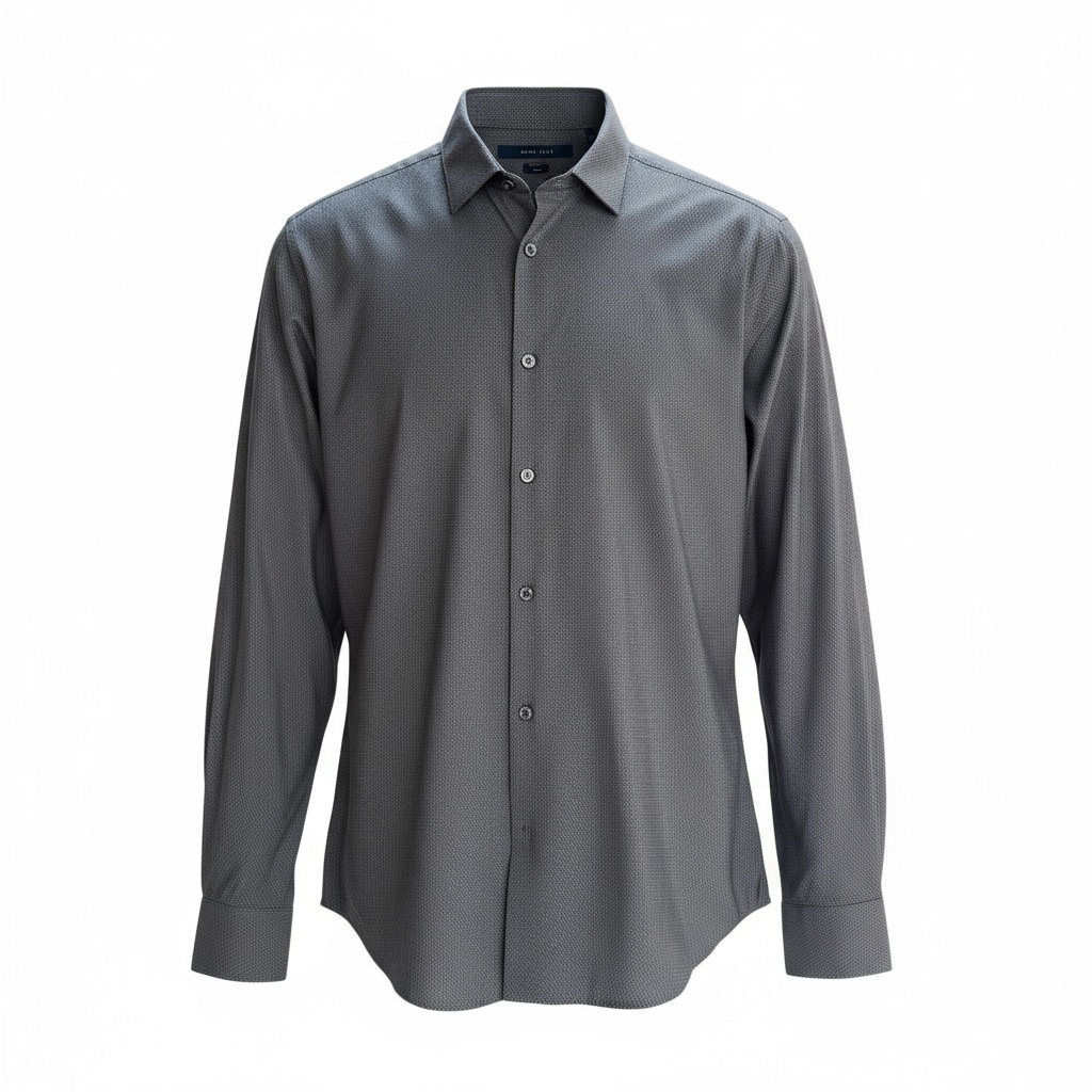 Camisa Formal para Hombre Gris Talla L – Única Pieza marca PERRY ELLIS