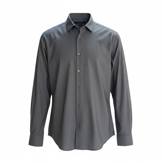 Camisa Formal para Hombre Gris Talla L – Única Pieza marca PERRY ELLIS