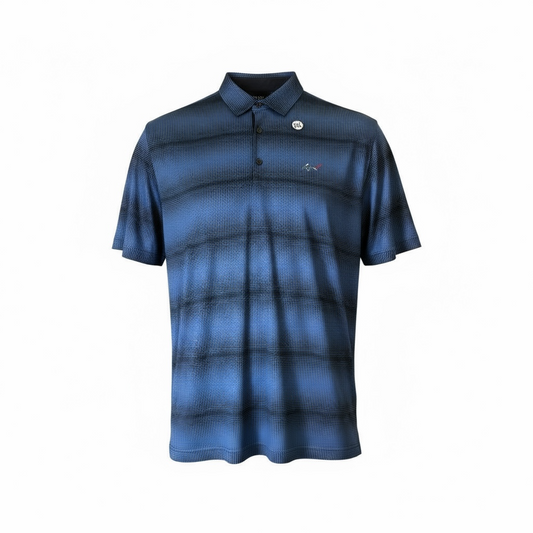 Camisa de golf para hombre talla XXL azul marino a rayas marca GREGNORMAN – Única pieza