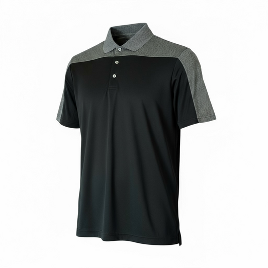 Camisa de golf para hombre talla L color negro y gris marca PGATOUR– pieza única