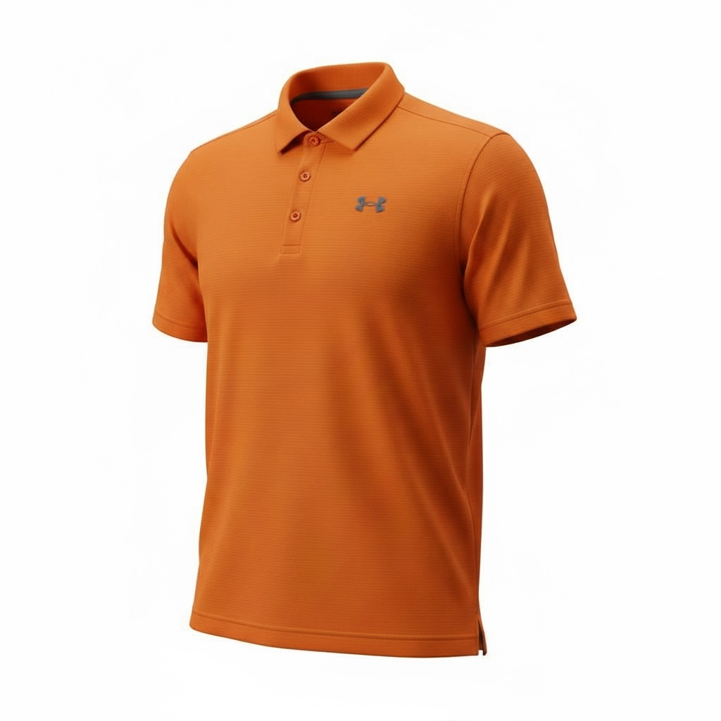 Camisa de golf para hombre Under Armour talla L color naranja