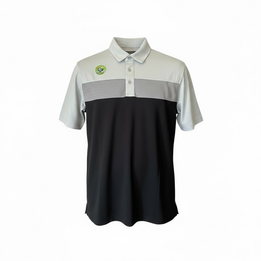 Camisa de golf para hombre color gris y negro talla L– marca PEBBLE BEACH