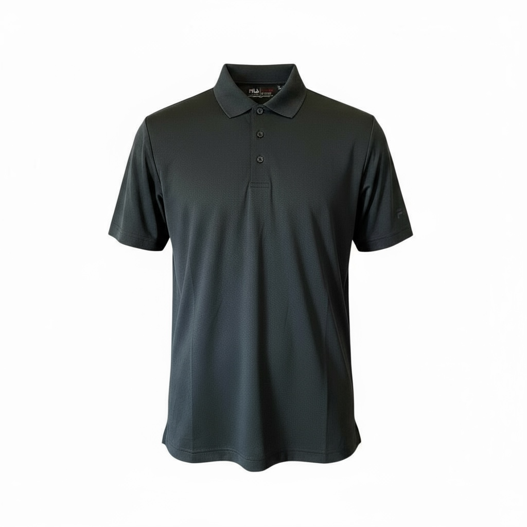 Camisa de golf para hombre talla M color negro marca FILA– pieza única