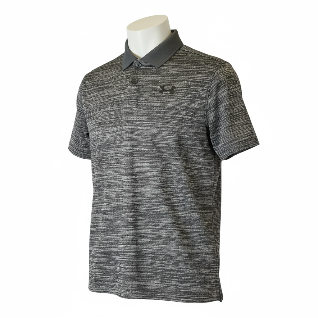 Camisa de Golf para Niño UNDER ARMOUR Talla M – Color Gris Jaspeado (Única Pieza)