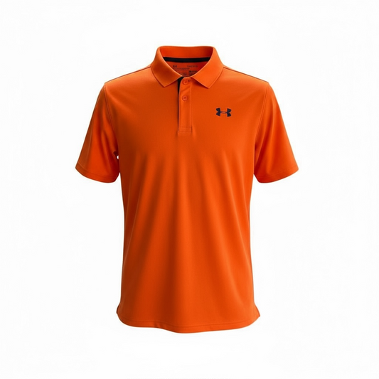 Camisa tipo polo para niño adolescente talla L color naranja marca UNDER ARMOUR– Envío a todo México