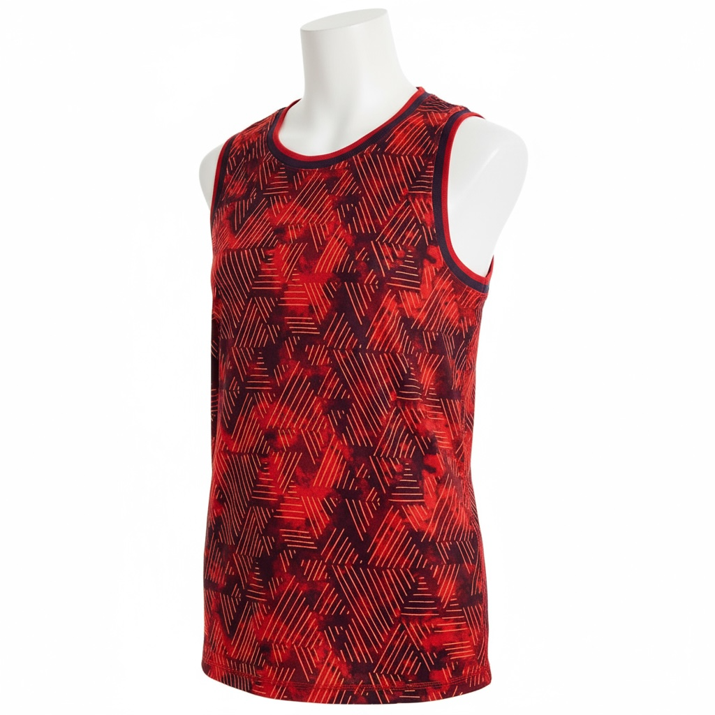 Camisa sin mangas para niño adolescente talla L color rojo marca ALLIN MOTION