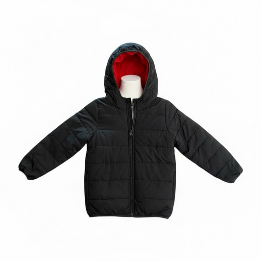 Chamarra acolchada para niño talla M (5/6 años) color negro marca CARTER´S