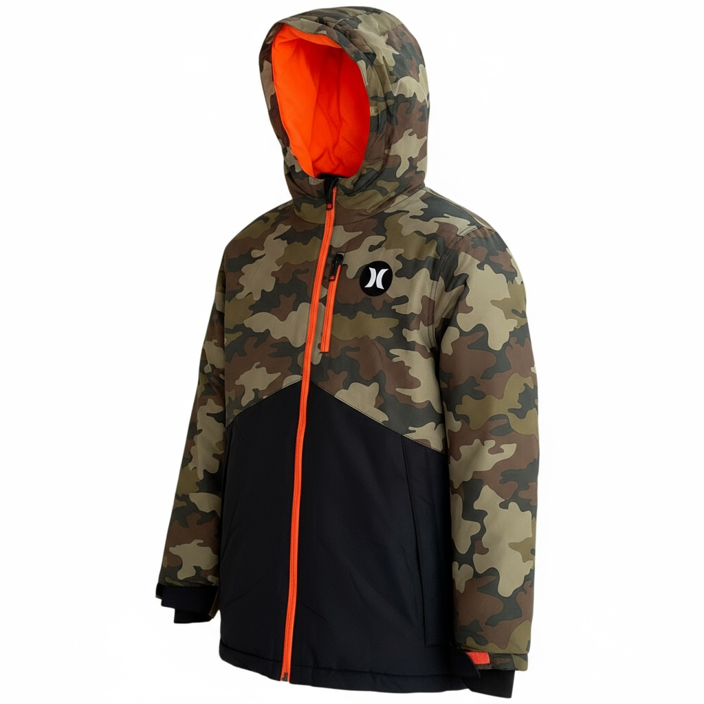 Chamarra para hombre talla L color verde militar marca HURLEY– Única pieza