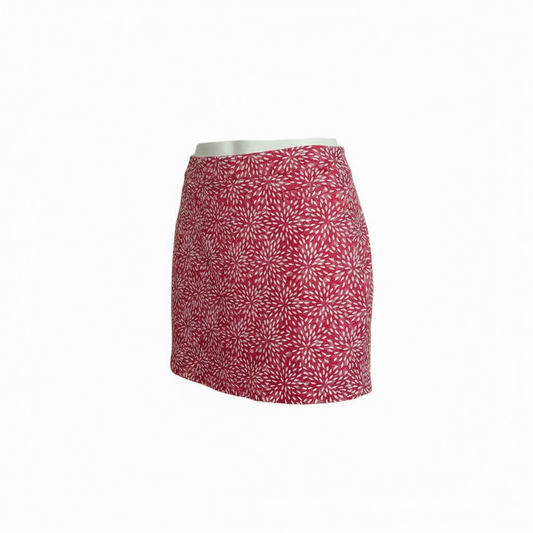 Falda de Golf para Dama Golf Talla XL – Color Rojo con Estampado (Única Pieza) marca PEBBLE BEACH
