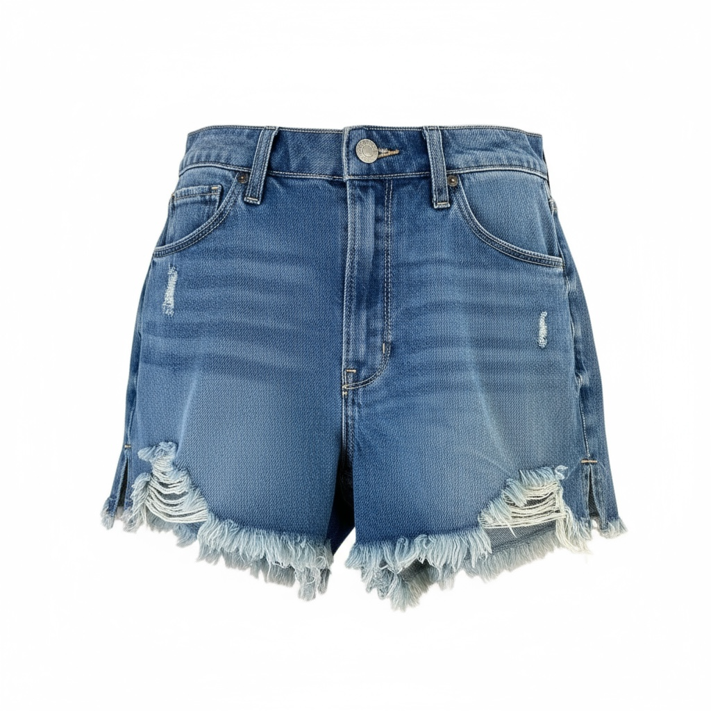 Short de Mezclilla Deslavado Rasgado Mujer HOLLISTER– Talla M