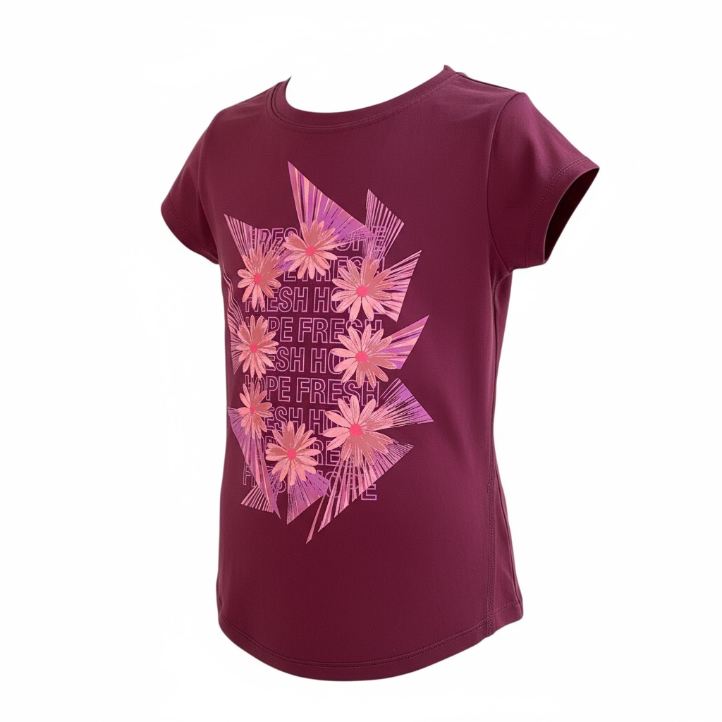 Blusa para niña color púrpura con estampado floral – Talla 4 a 5 años MACY’S