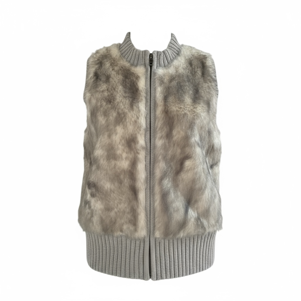 Chaleco de Peluche kids Niña marca Gymboree Talla M (7–8 Años) – Gris (Pieza Única)