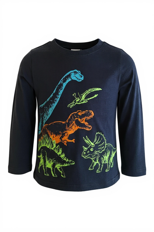 Camisa de Manga Larga kids Niño marca Garanimals Talla 3 Años – Azul Marino (Pieza Única)