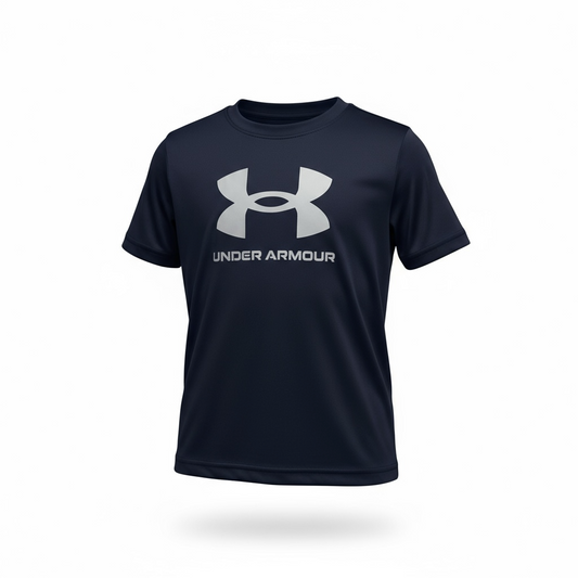 Camisa kids Niño marca Under Armour Talla 5 Años – Azul Marino (Pieza Única)