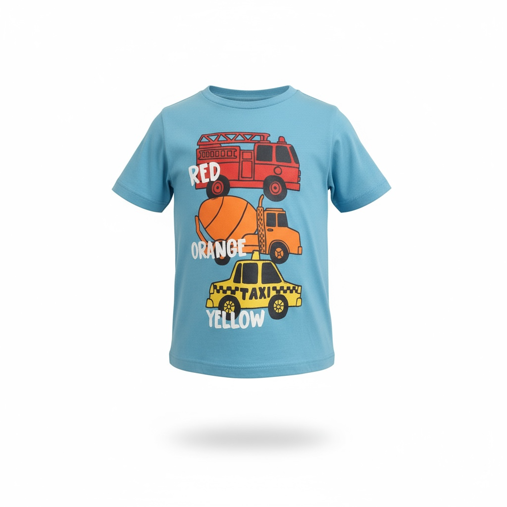 Camiseta para niño color azul con estampado de carritos – Talla 3 años THE CHILDREN’S PLACE