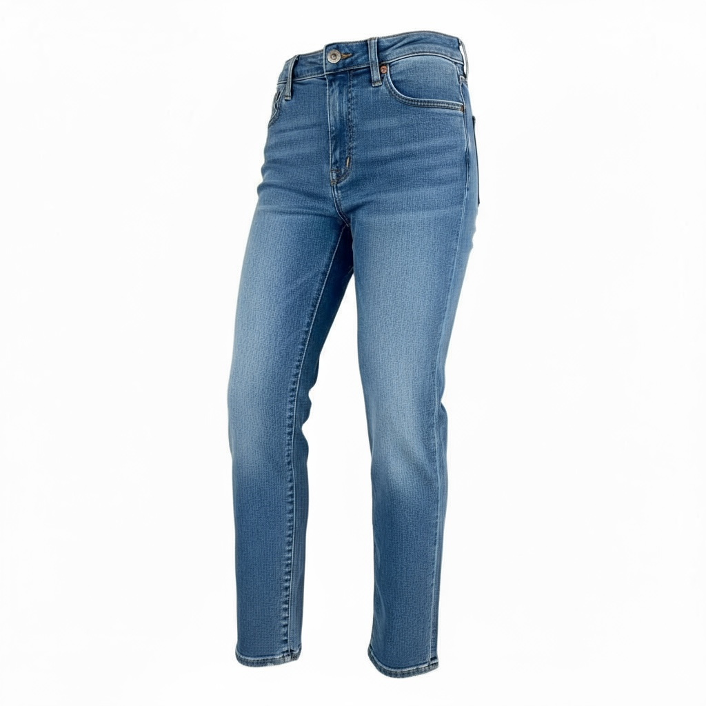 Pantalón de mezclilla para niña talla S marca MADEWELL– Azul claro (Única pieza)