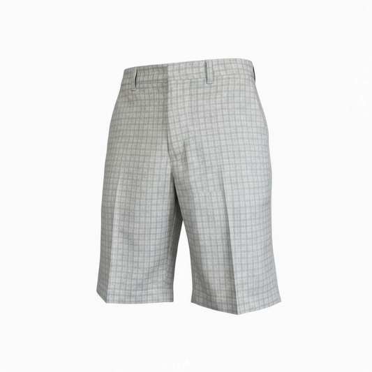 Bermudas para hombre de deporte golf talla 30 color blanco y gris a cuadros marca NICKLAUS