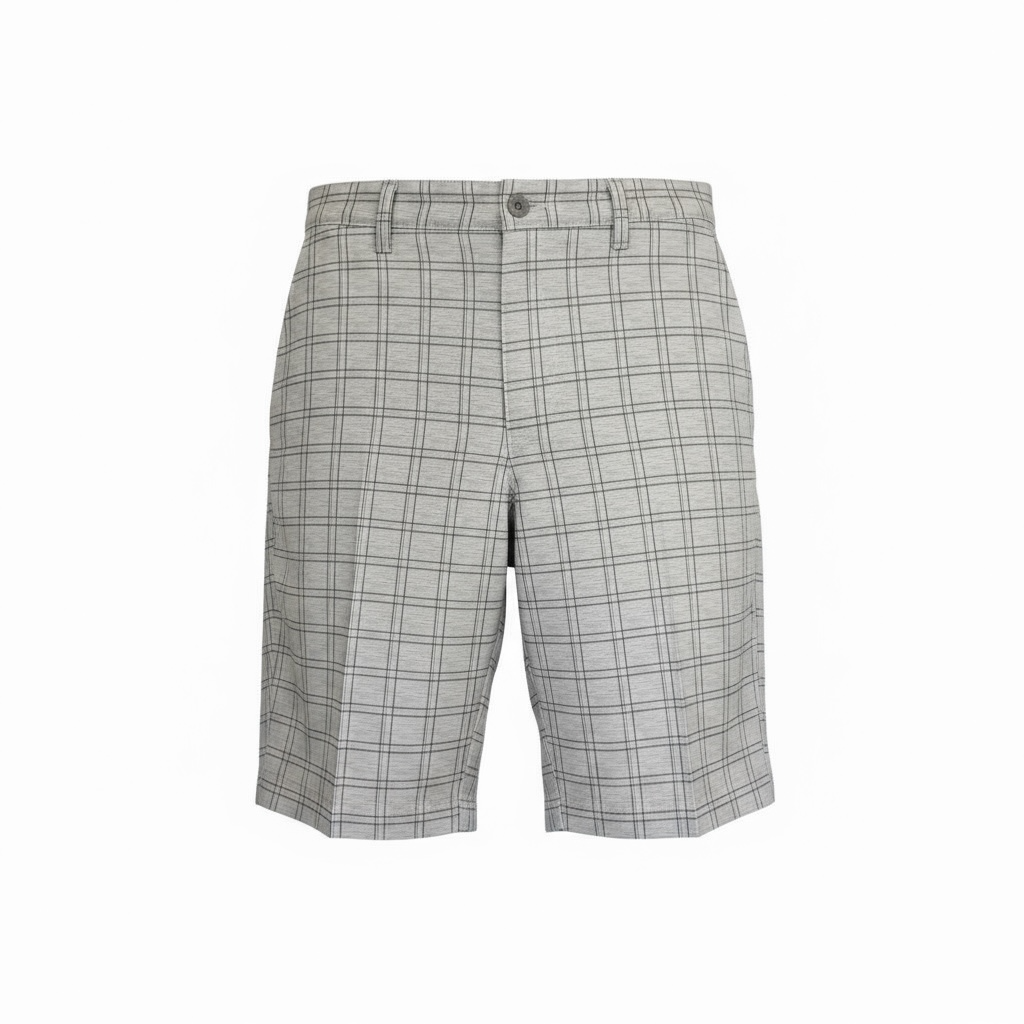Bermudas para hombre de golf talla 34 color blanco y gris a cuadros – marca PGA TOUR