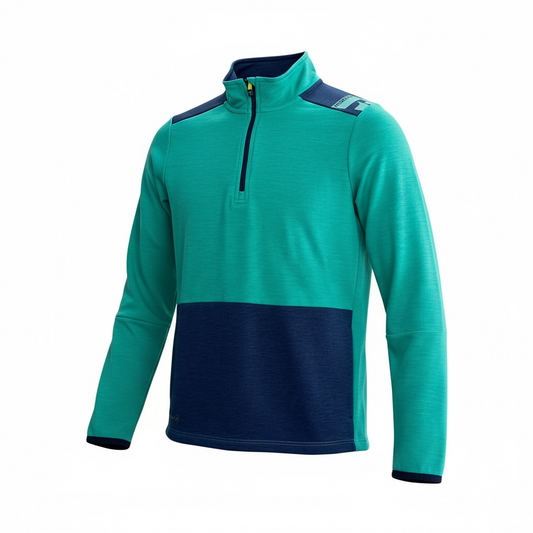 Sudadera para niño color verde y azul marca RUSSELL– talla L (10/12 años)