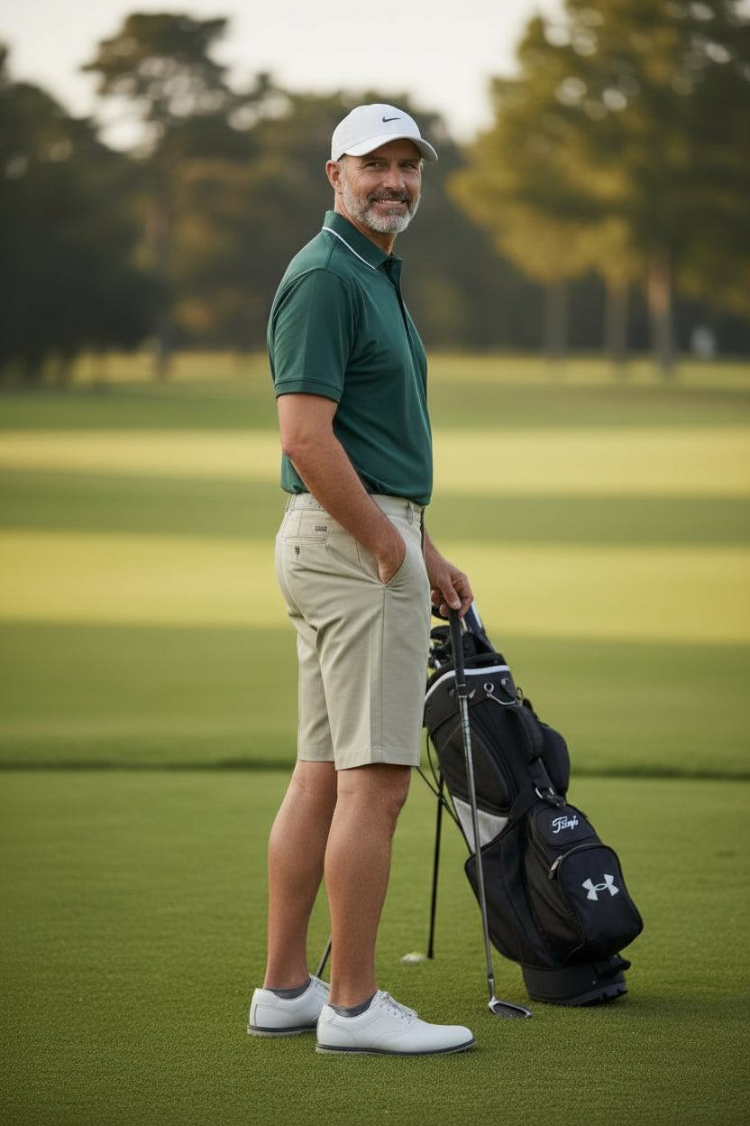 Bermudas Hombre Golf Talla 40 Beige marca PEBBLE BEACH