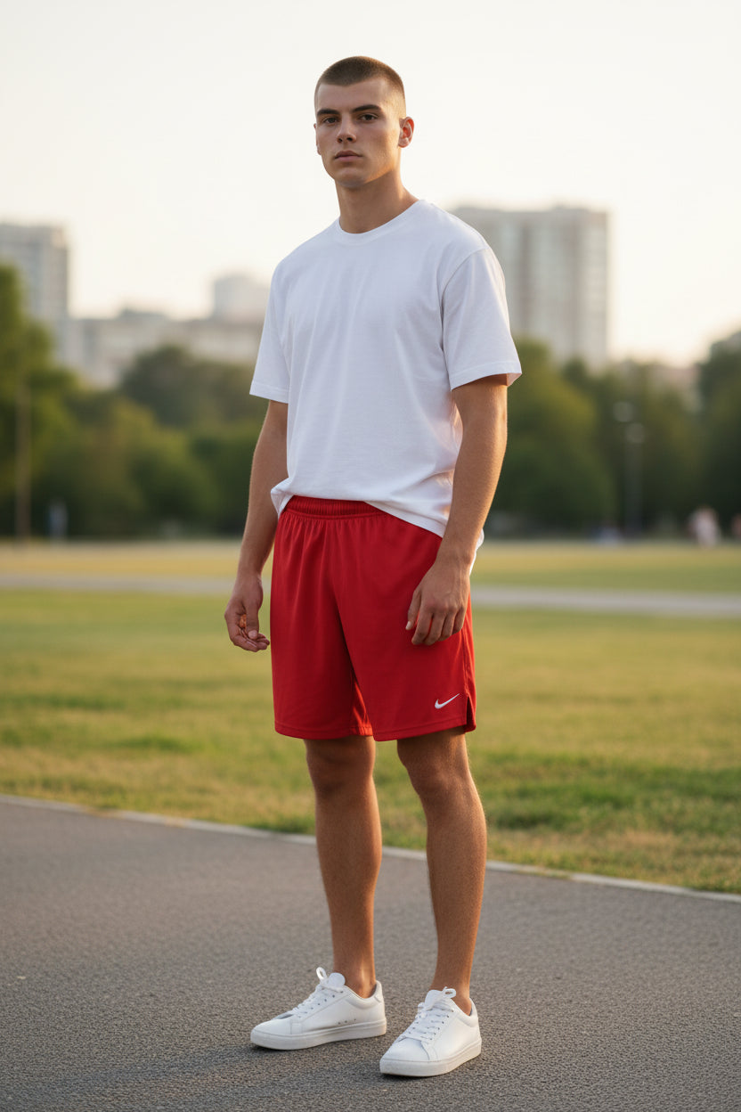 Short para hombre marca DRI-FIT talla L color rojo