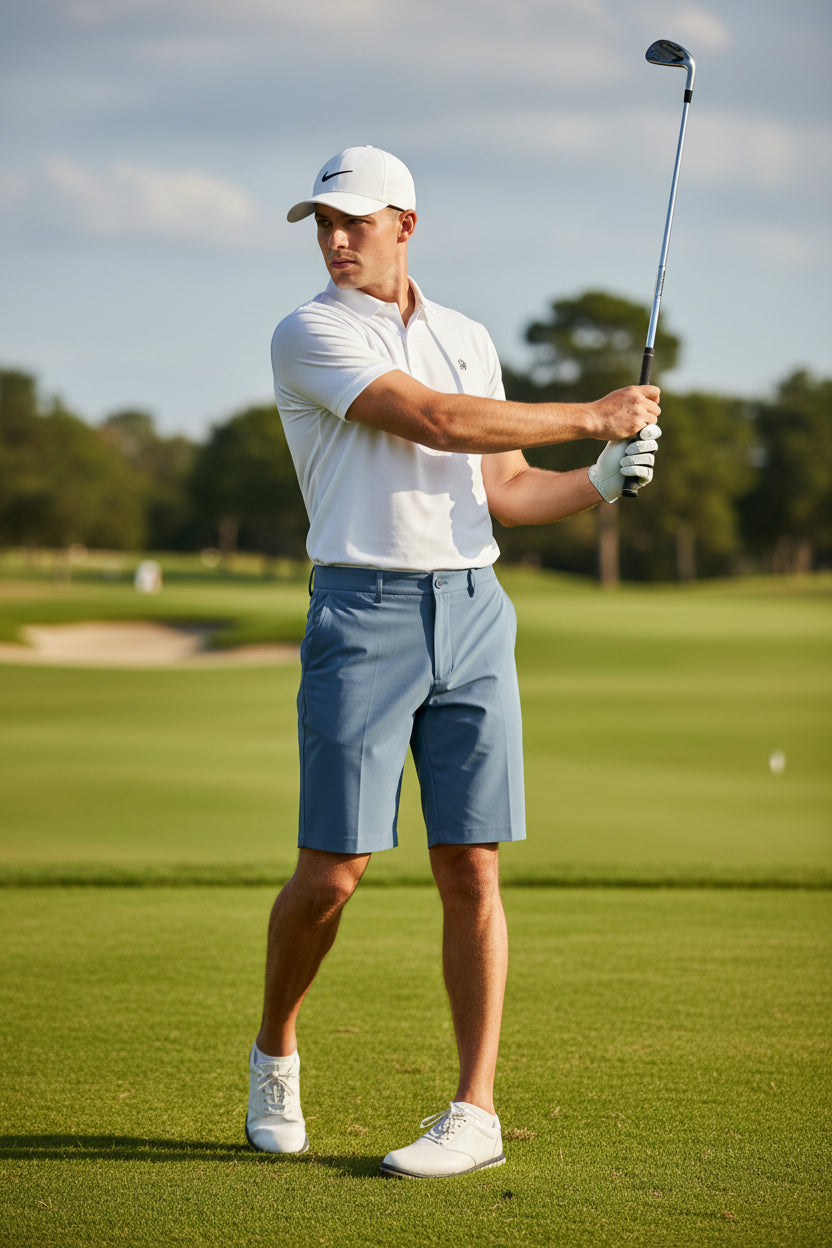 Bermudas para hombre de golf talla 32 color azul marca WALTER HAGEN– Única pieza