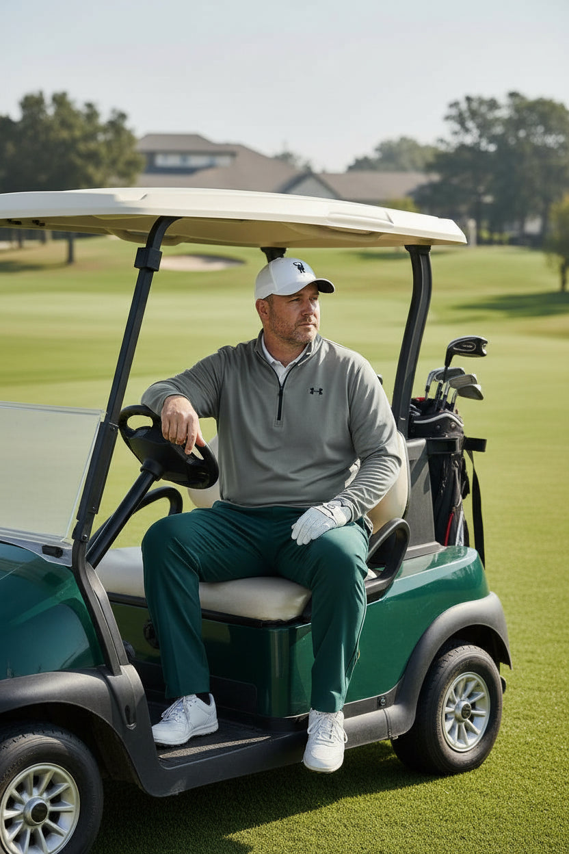 Camisa para hombre Under Armour con manga larga y cierre al cuello – Talla XXL color gris