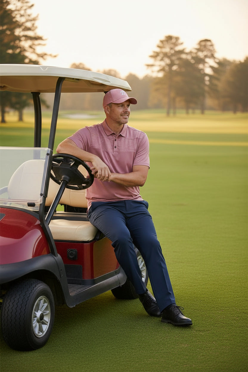 Camisa de golf para hombre talla L color rosa marca NICKLAUS– Única pieza