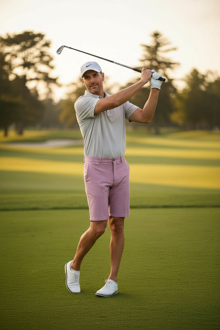 Bermudas para hombre de deporte golf talla 34 color rosa marca WALTER HAGEN– pieza única