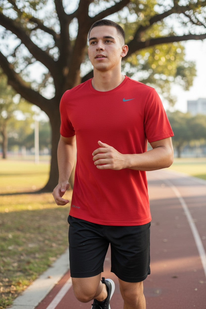 Camiseta deportiva NIKE para hombre color rojo talla M