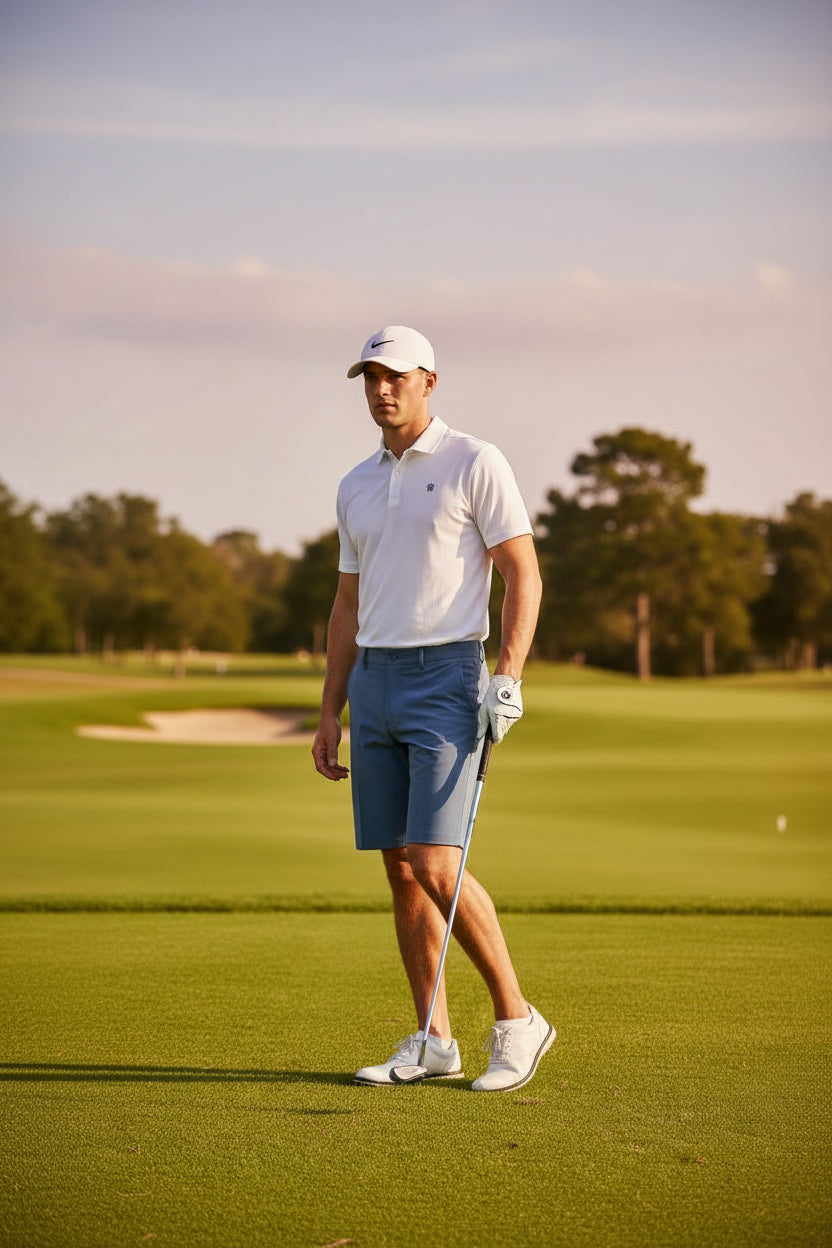 Bermudas para hombre de golf talla 32 color azul marca WALTER HAGEN– Única pieza