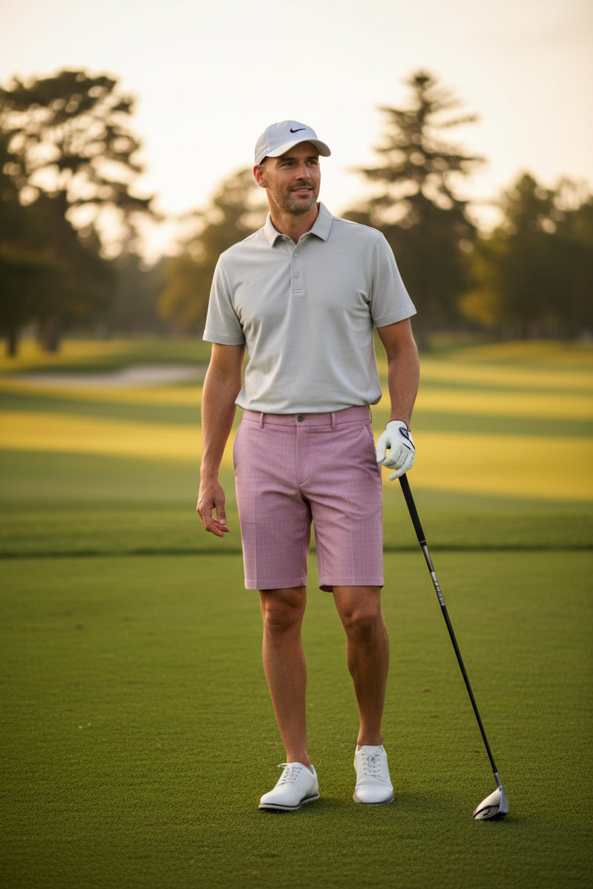 Bermudas para hombre de deporte golf talla 34 color rosa marca WALTER HAGEN– pieza única