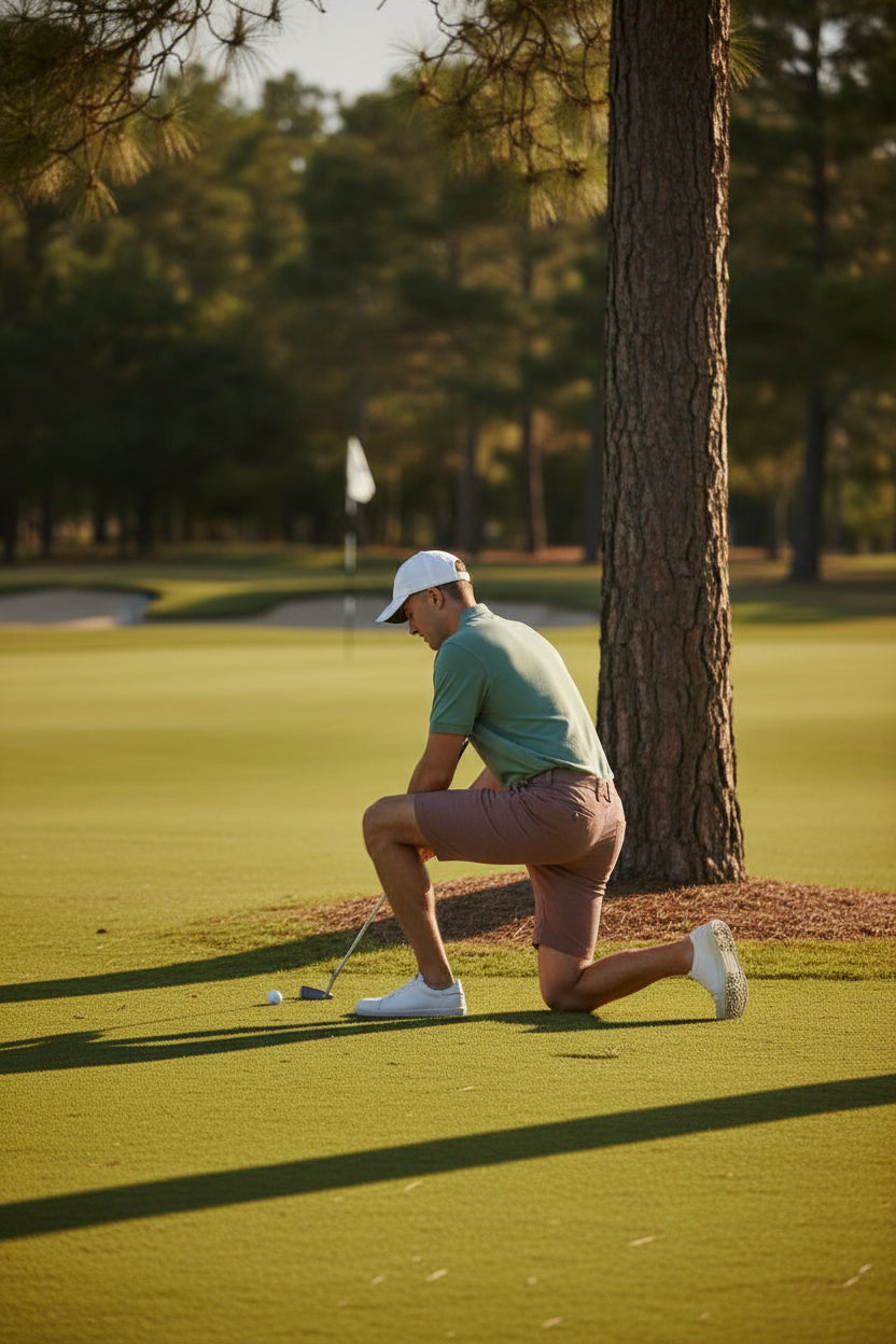 Bermudas para hombre de deporte golf talla 32 color rojo marca GEORGE– Única pieza
