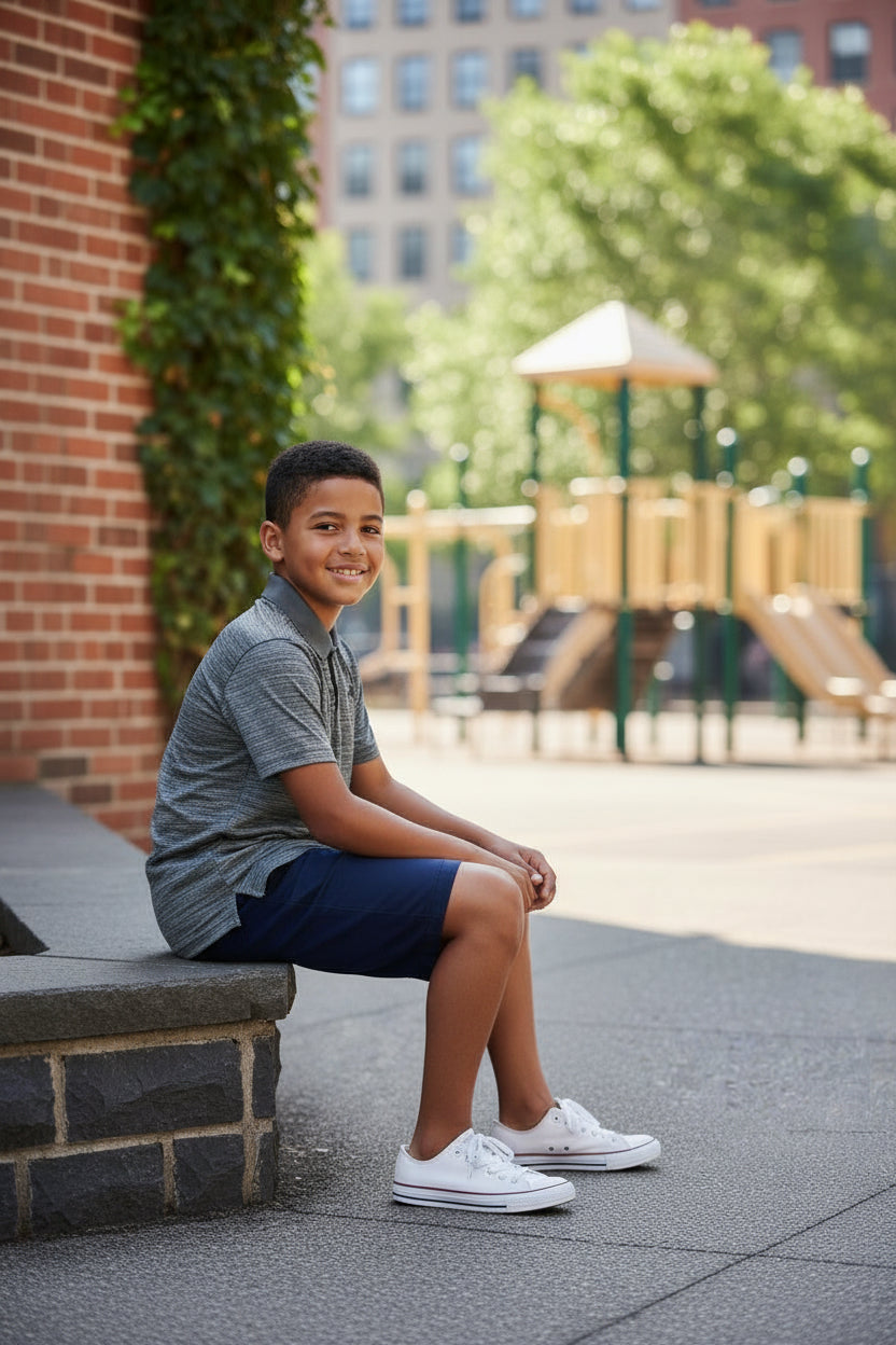 Camisa de Golf para Niño UNDER ARMOUR Talla M – Color Gris Jaspeado (Única Pieza)